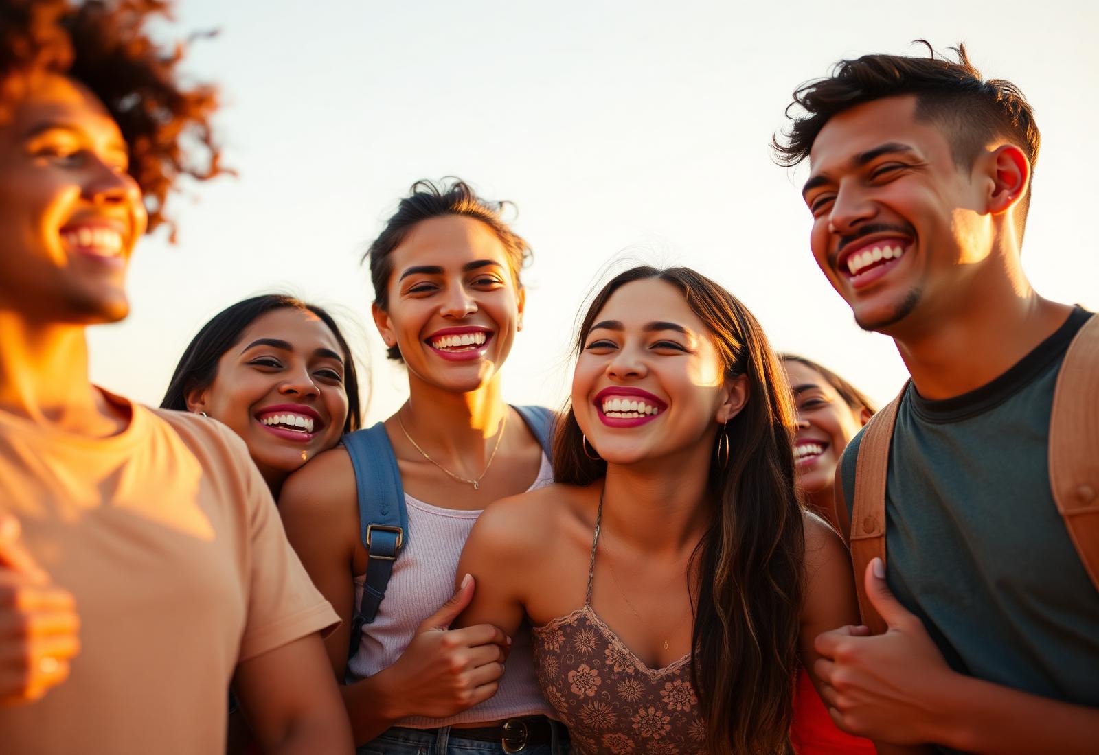 Personas felices de distintos países conectando en Victoriunn